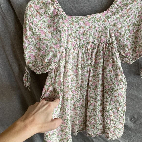 Chelsea & Violet Bohemian Kids Blouse SZ S Floral Pattern* - Picture 9 of 9